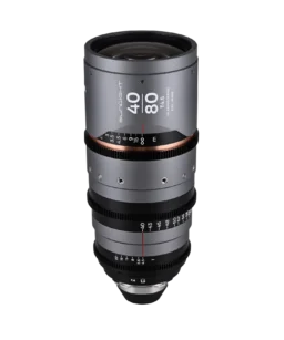 Laowa Sunlight Series — zoom full-frame anamorphic 2x (40–135mm qua 2 ống 40–80mm và 70–135mm), T4.5, thiết kế front-anamorphic, parfocal, vòng flare 4 màu (blue/amber/silver/clear), dreamy oval bokeh, mượt focus roll-off, Ø105mm thân trước, 77–95mm filter, bayonet PL (tùy chọn RF/Z/E/L).