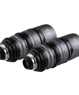 Laowa Sunlight Series — zoom full-frame anamorphic 2x (40–135mm qua 2 ống 40–80mm và 70–135mm), T4.5, thiết kế front-anamorphic, parfocal, vòng flare 4 màu (blue/amber/silver/clear), dreamy oval bokeh, mượt focus roll-off, Ø105mm thân trước, 77–95mm filter, bayonet PL (tùy chọn RF/Z/E/L).