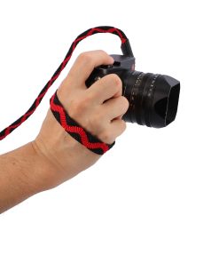 Dây đeo máy ảnh Artisan & Artist ACAM-318 Silk Strap họa tiết sóng Nhật Bản truyền thống Sasanami (phiên bản dài) – làm từ lụa tết cao cấp Kyoto, kết hợp da đen