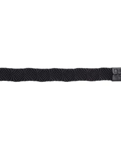 Dây đeo máy ảnh Artisan & Artist ACAM-318 Silk Strap họa tiết sóng Nhật Bản truyền thống Sasanami (phiên bản dài) – làm từ lụa tết cao cấp Kyoto, kết hợp da đen