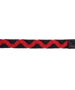Dây đeo máy ảnh Artisan & Artist ACAM-318 Silk Strap họa tiết sóng Nhật Bản truyền thống Sasanami (phiên bản dài) – làm từ lụa tết cao cấp Kyoto, kết hợp da đen