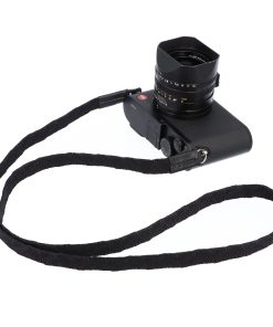 Dây đeo máy ảnh Artisan & Artist ACAM-318 Silk Strap họa tiết sóng Nhật Bản truyền thống Sasanami (phiên bản dài) – làm từ lụa tết cao cấp Kyoto, kết hợp da đen